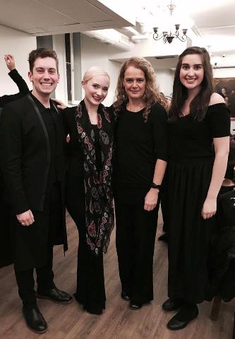 Mme Payette with choir members